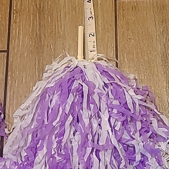 Bicycle Bike Streamers Pom Poms Lavender Purple & White - Picture 3 of 4